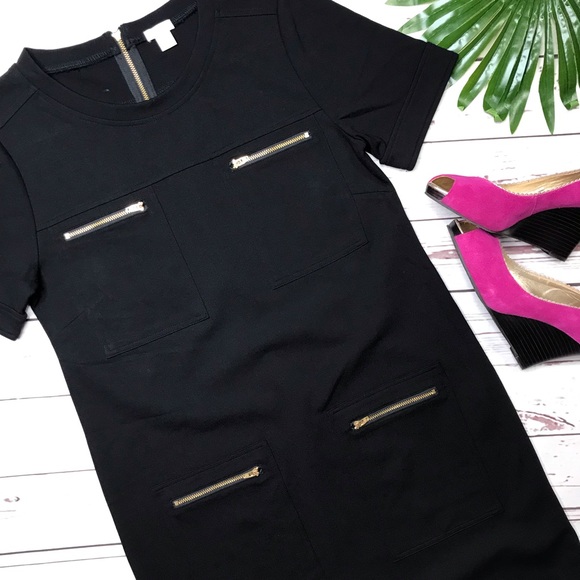 J. Crew Dresses & Skirts - •J. Crew• sz 8 black zipper ponte dress